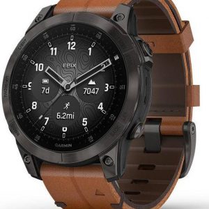 Garmin Epix (Gen 2) 47mm Sapphire Edition with Leather Band